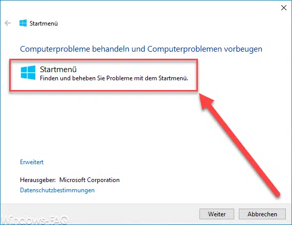 Windows 10 Startmenü Probleme beheben