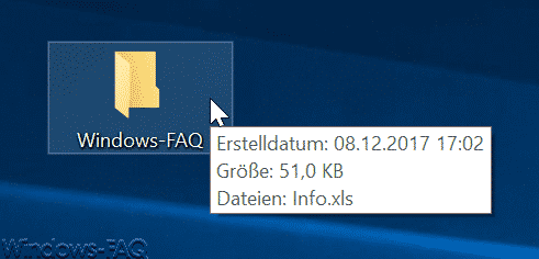 Windows Explorer Anzeige mit Dateigrößen Information