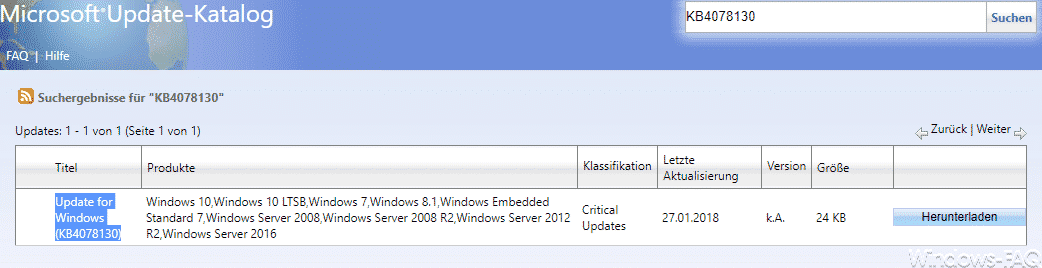KB4078130 soll Neustarts der Spectre 2 Windows Updates beseitigen