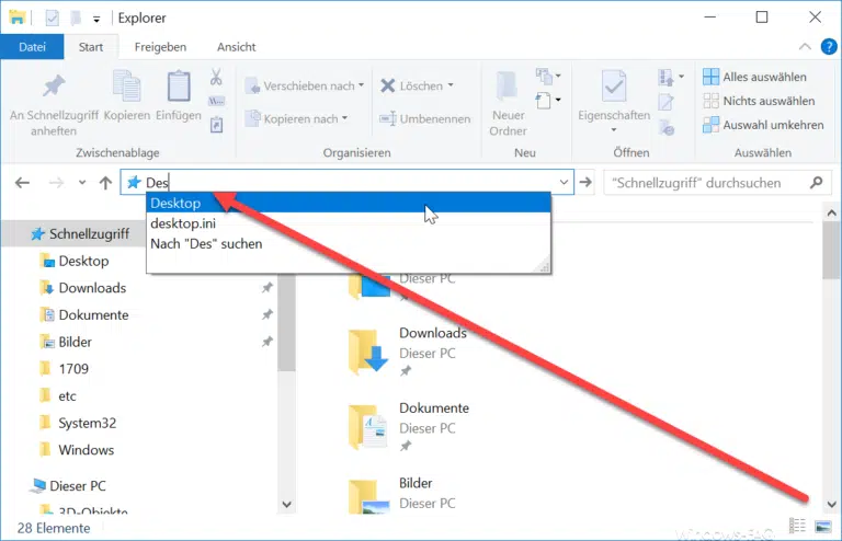 Autovervollständigen im Windows Explorer ein- oder ausschalten