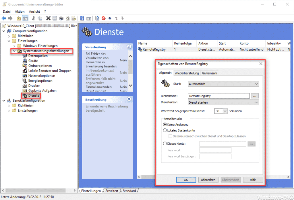Gruppenrichtlinien per Befehl auf einem Windows Client aktualisieren ...