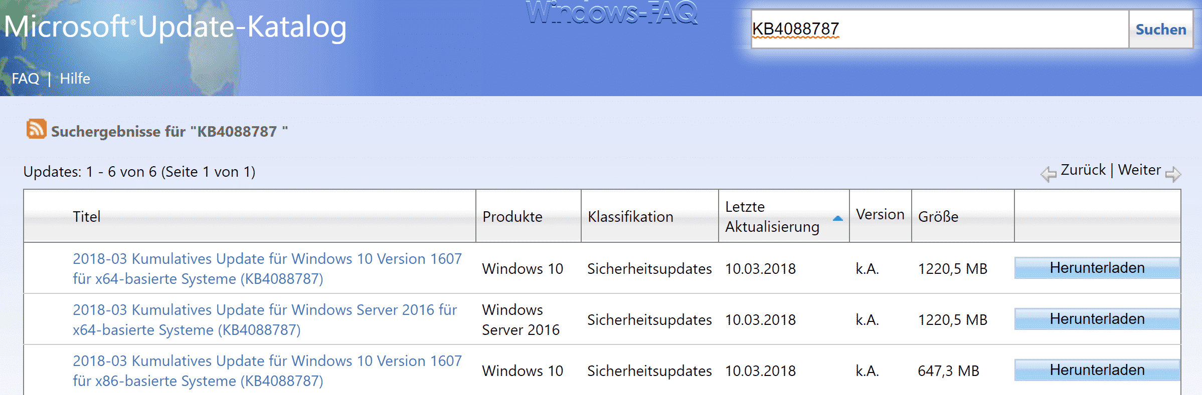 KB4088787 Anniversary Update 1607 Build 14393.2125 Download