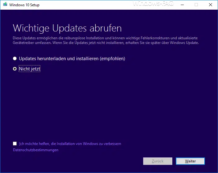Wichtige Updates abrufen