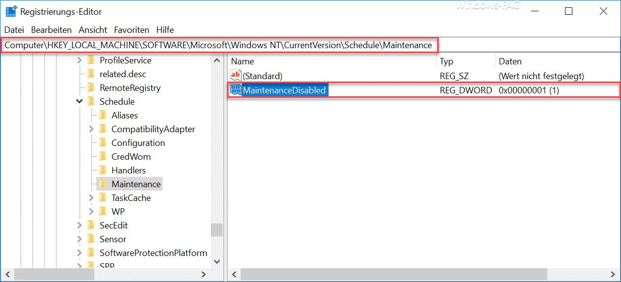 Die automatischen Wartungstasks bei Windows 10 deaktivieren