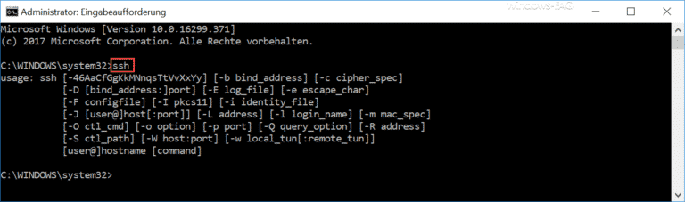 SSH Client unter Windows 10 installieren