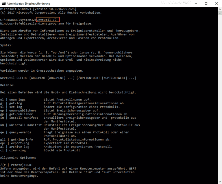 Windows Ereignisprotokoll per Kommandozeilen Tool „wevtutil“ bearbeiten