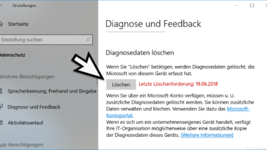 Diagnosedaten löschen bei Windows 10