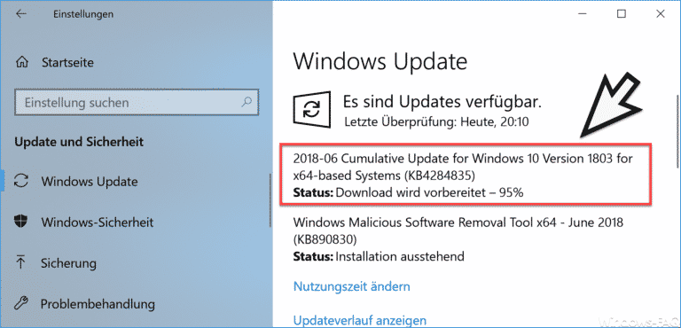 Download Update KB4284835 für Windows 10 Version 1803 Build 17134.112