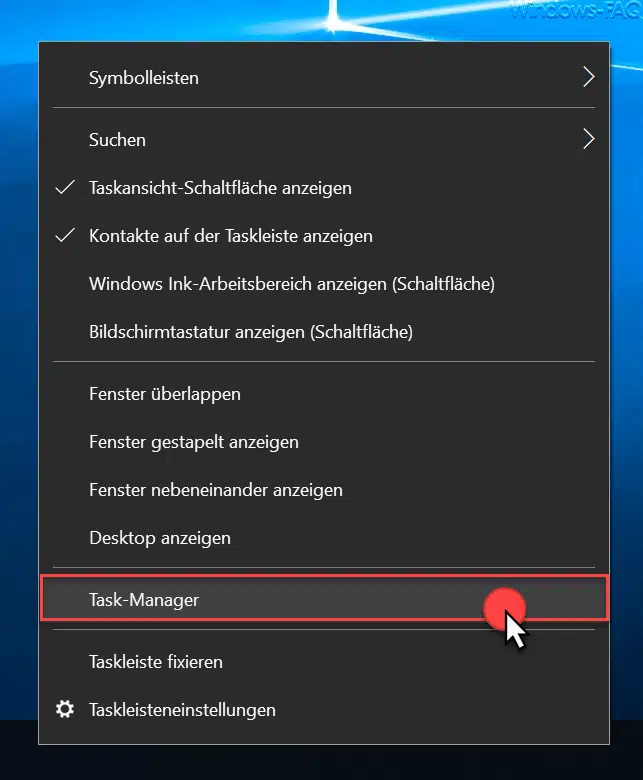 Task-Manager aufrufen