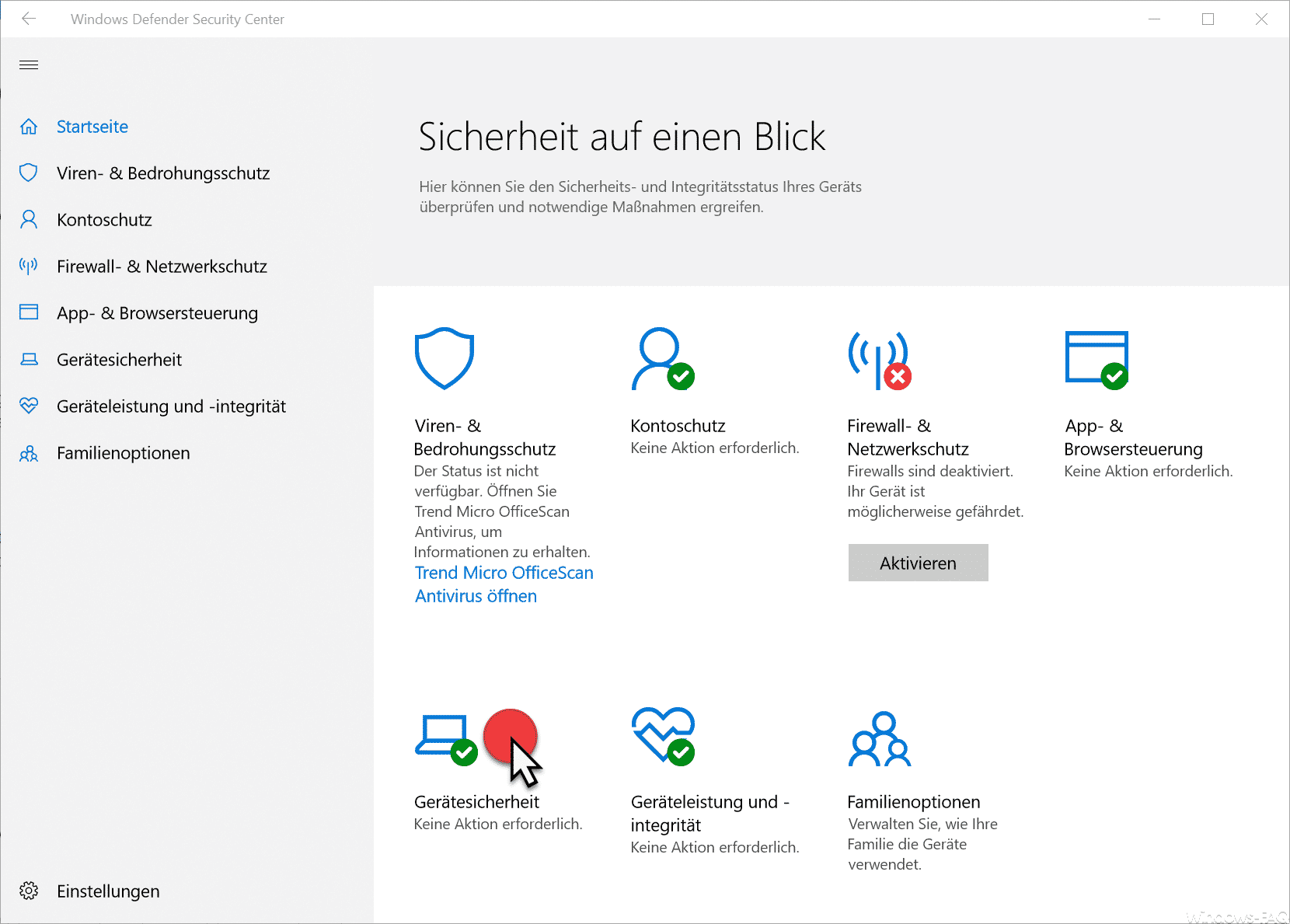 Windows 10 Gerätesicherheit