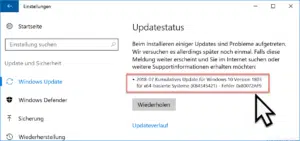 0x80072AF9 Windows Update Fehlercode