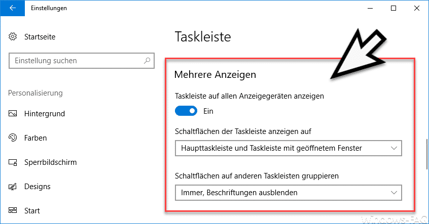 Windows Taskleiste auf mehreren Monitoren darstellen