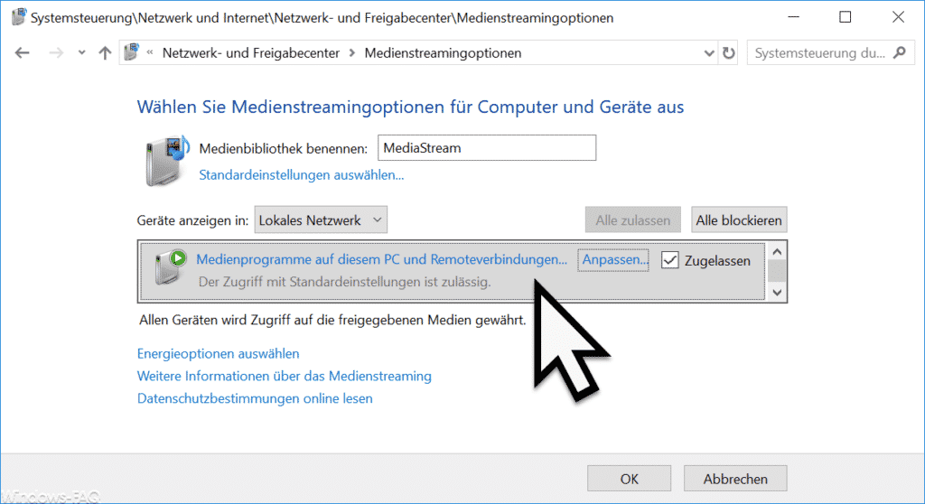 Medienstreaming Windows 10 Lässt Sich Nicht Aktivieren DLNA Server unter Windows 10 einrichten - Windows FAQ