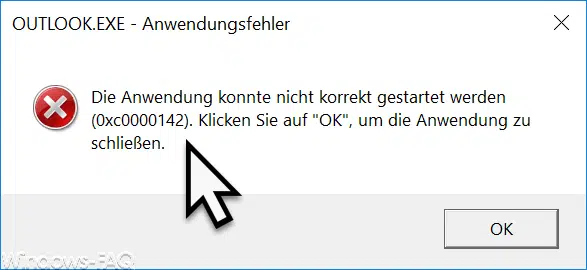 Die Anwendung konnte nicht korrekt gestartet werden 0xc0000142