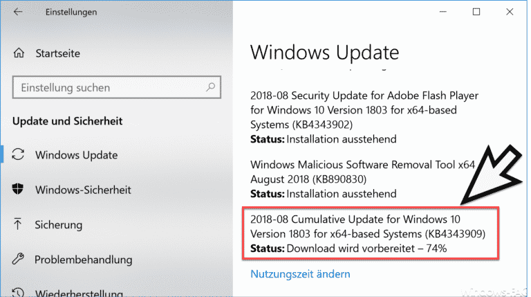 Update KB4343909 für Windows 10 Version 1803 Build 17134.228 Download