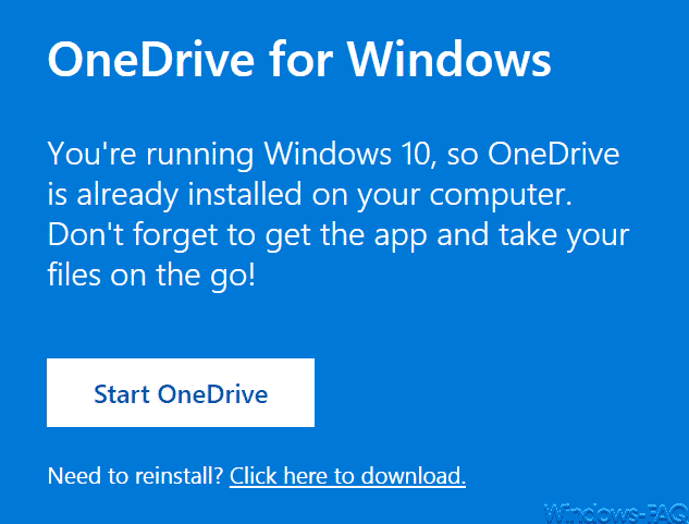 OneDrive herunterladen