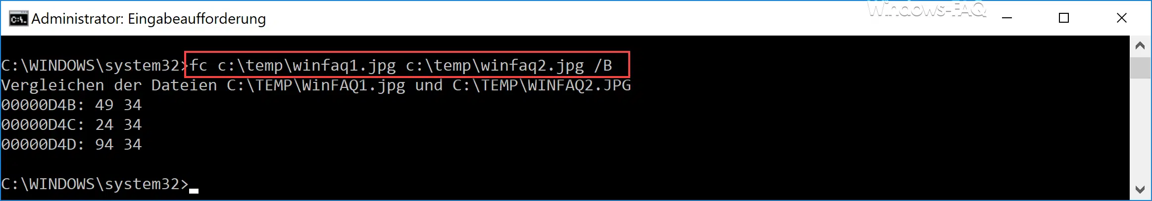 Binärdateien vergleichen