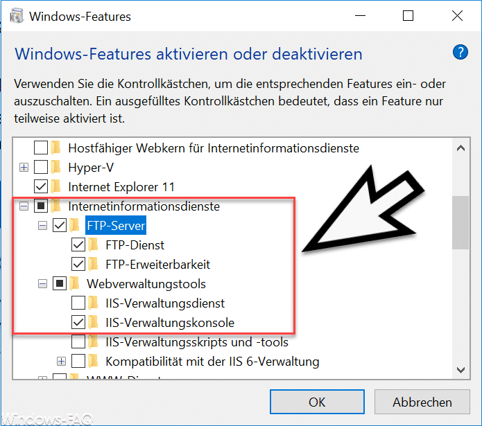 FTP-Server unter Windows 10 installieren