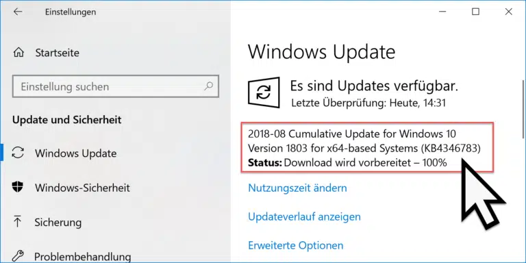 KB4346783 Update für Windows 10 1803 Download Build 17134.254