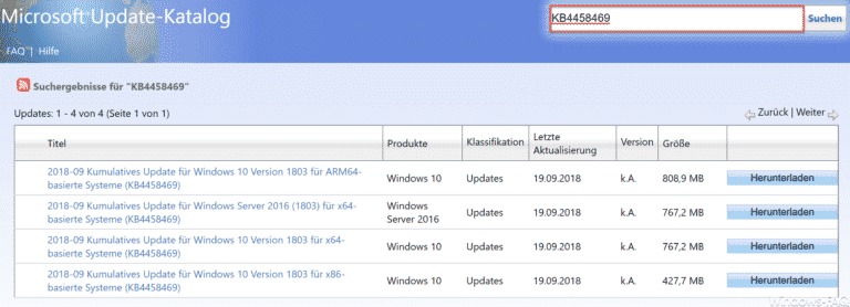 Windows 10 Updates KB4458469, KB4457136 und KB4457141 für Windows 10
