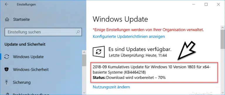 Download KB4464218 für Windows 10 Version 1803 Build 17134.286