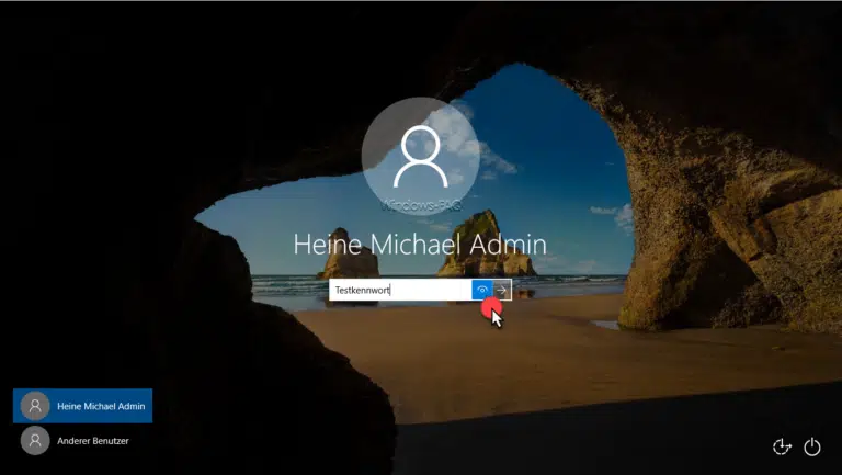 Schaltfläche zum Anzeigen des Windows Kennwortes bei Windows 10 ausblenden