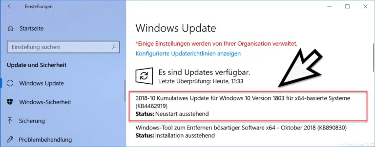 Download Update KB4462919 für Windows 10 Version 1803 Build 17134.345