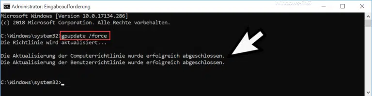 GPUPDATE - Gruppenrichtlinien aktualisieren - Windows FAQ