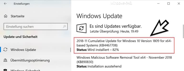 Download Update KB4467708 für Windows 10 Version 1809 Build 17763.134