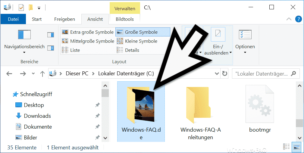 Ordnerbild im Windows Explorer