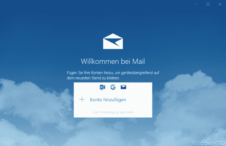 GMail Konto in die  Windows 10 Mail App integrieren