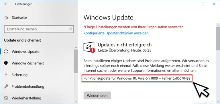 0x800704B3 Fehlercode beim Windows Update