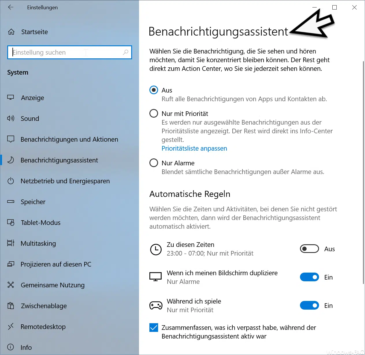 Windows 10 Benachrichtigungsassistent – Verwalten der Windows Benachrichtigungen