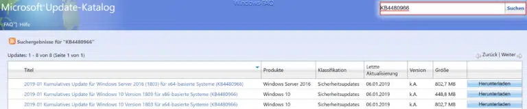 Update KB4480966 für Windows 10 1803 zum Download verfügbar (Build 17134.523)