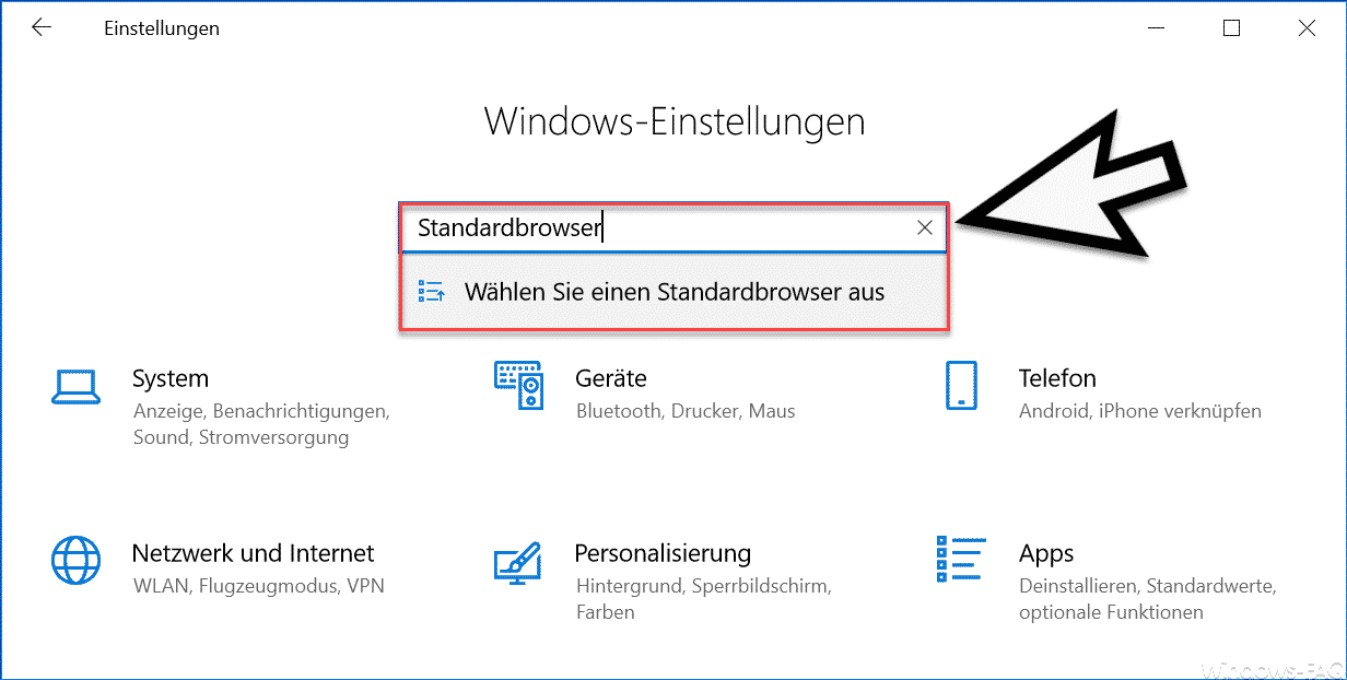 Standardbrowser Windows 10 Einstellungen