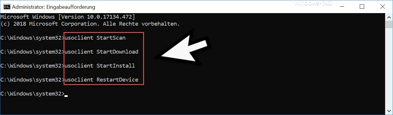UsoClient.exe ersetzt WUAUCLT Befehl bei Windows 10