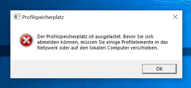 Windows Profilgrößen beschränken