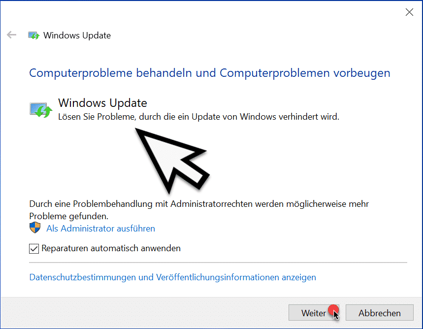 Windows Update Computerprobleme behandeln