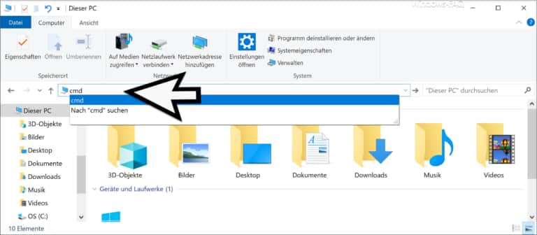 CMD direkt aus dem Windows Explorer starten