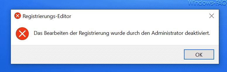 Windows Anwendern den Zugriff auf die Registry verhindern