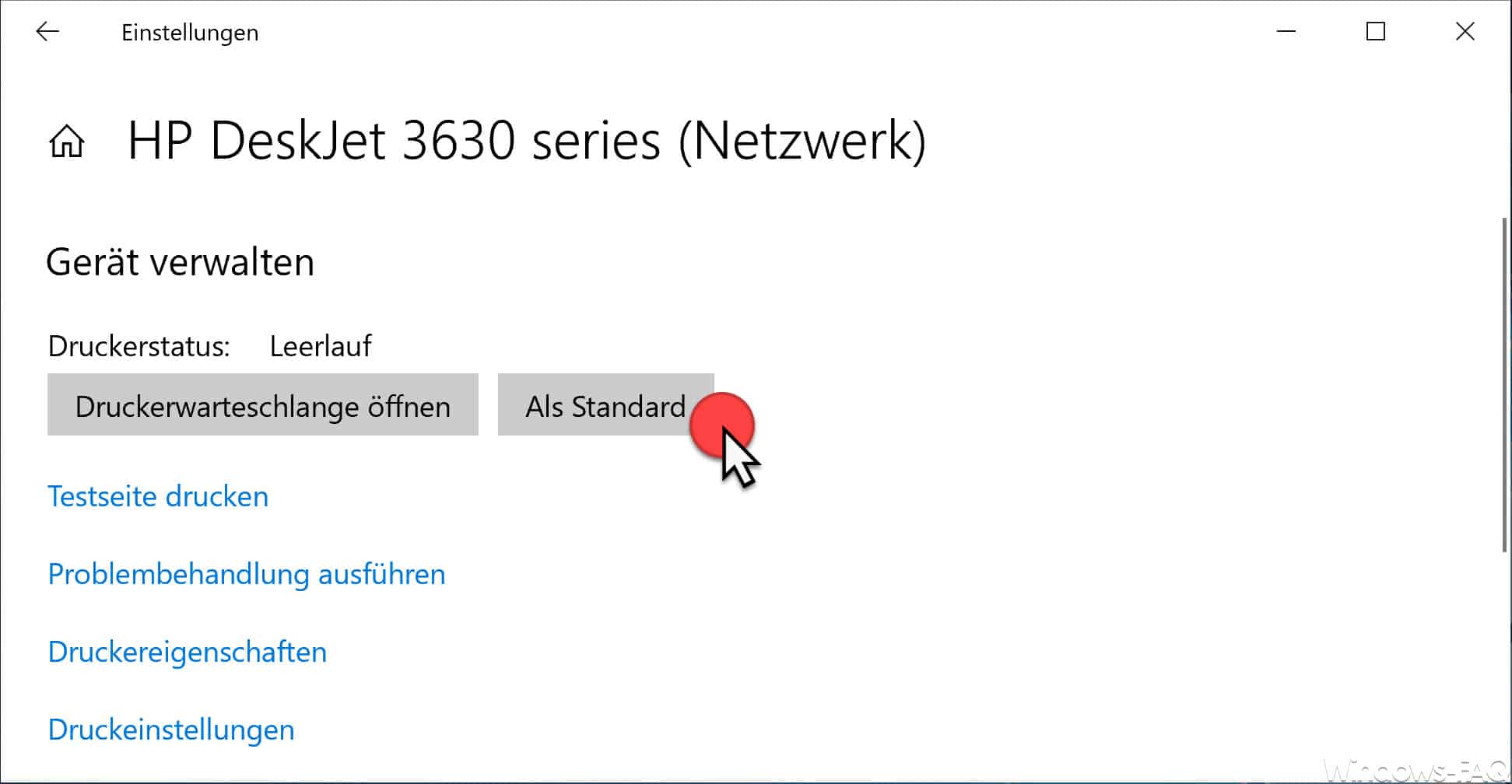 Druckereinstellungen Windows 10