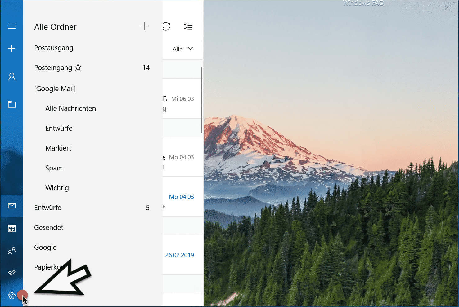 Mail App Heller Modus
