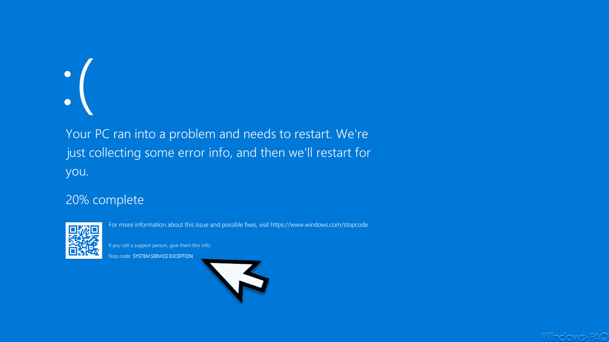 SYSTEM SERVICE EXCEPTION Bluescreen Fehlermeldung