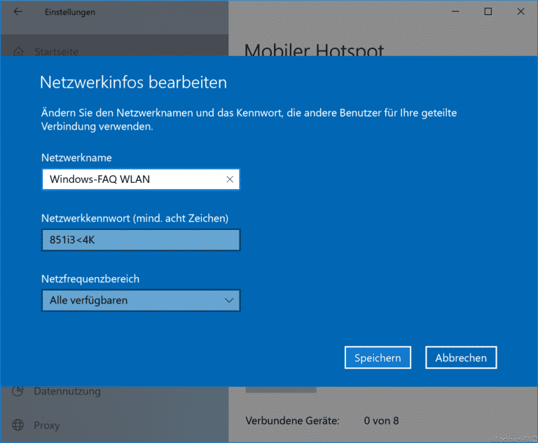 Windows 10 Mobile Hotspots Können Nicht Eingerichtet Werden Mobilen Hotspot bei Windows 10 einrichten - Windows FAQ
