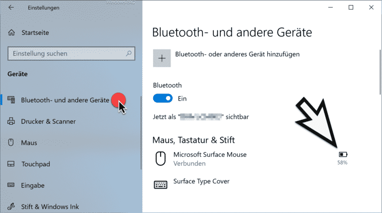 Akkustand der Bluetooth Geräte bei Windows 10 anzeigen lassen