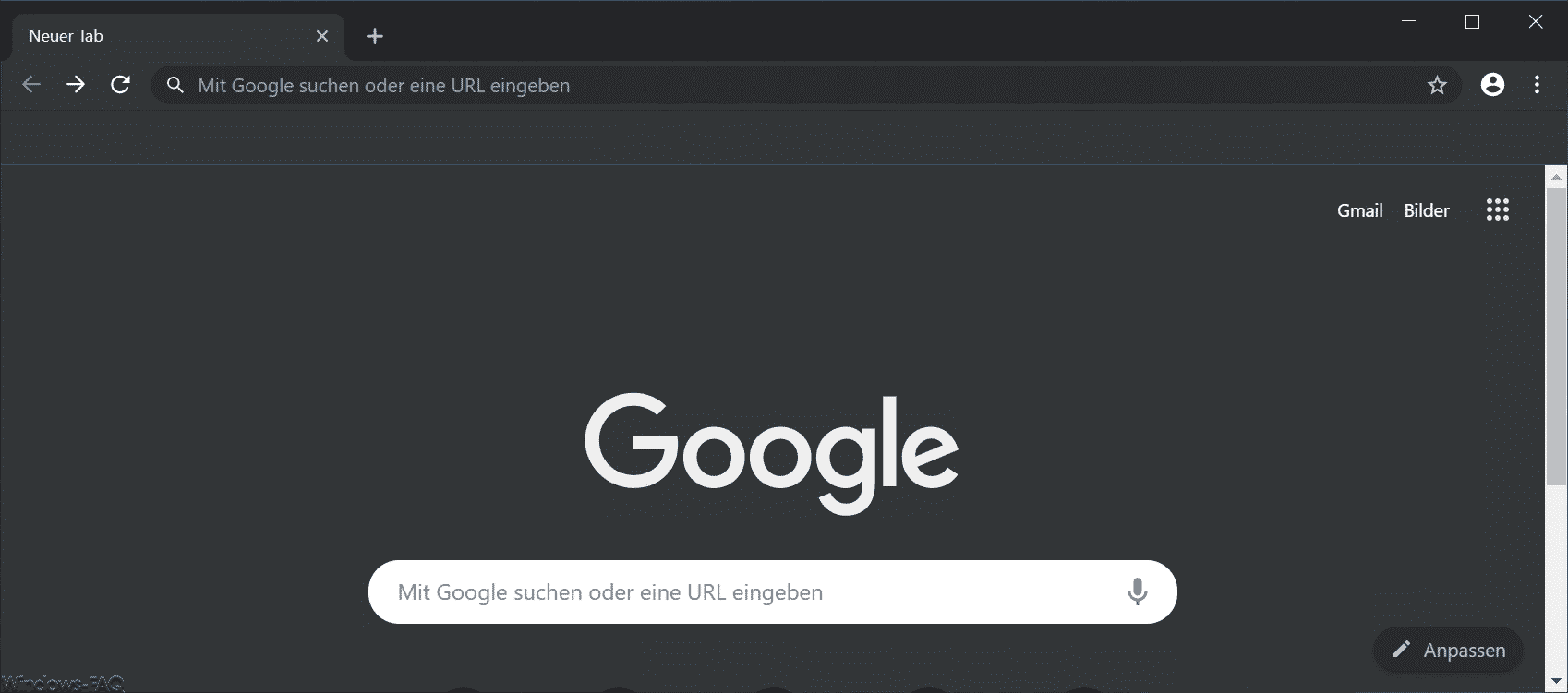 Chrome im Dark Modus starten