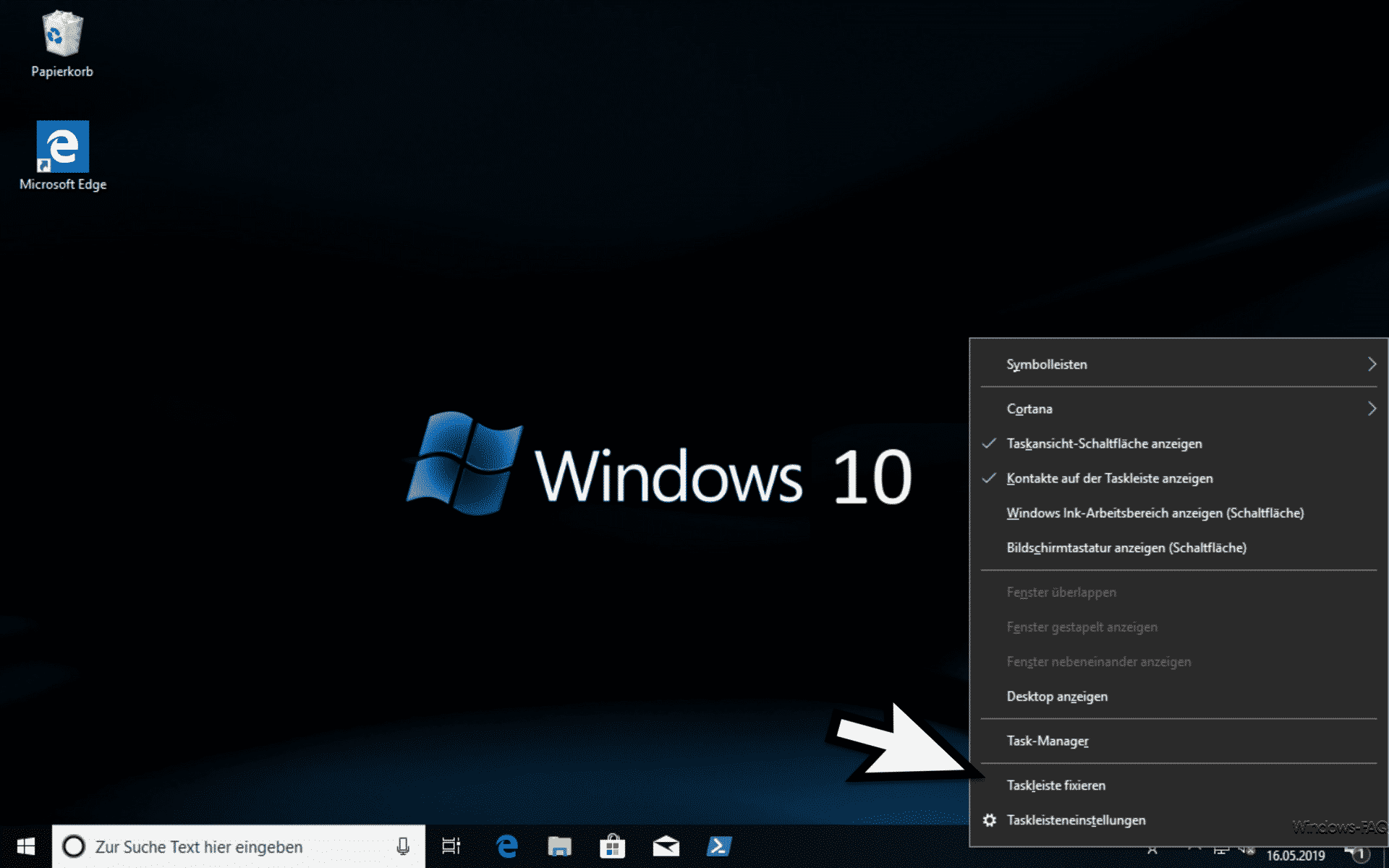 Taskleiste verschieben bei Windows 10