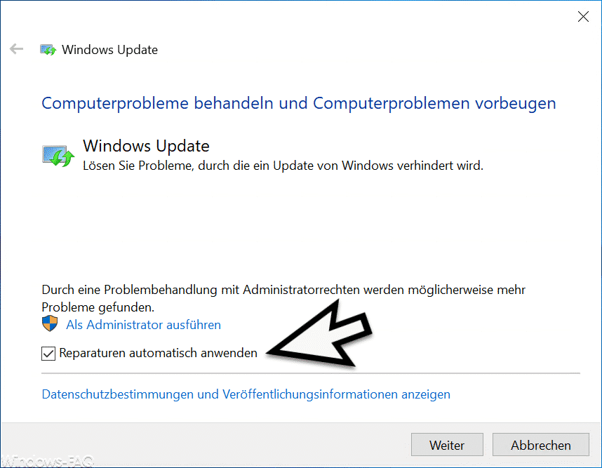 Windows Update Reparaturen automatisch anwenden