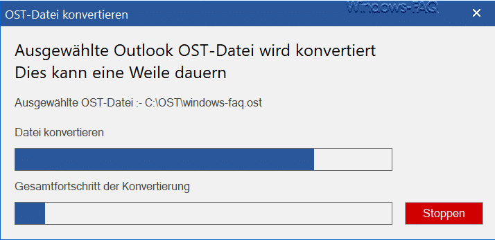 Konvertierung von Outlook OST-Dateien