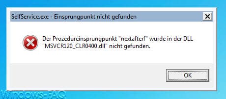 Prozedureinsprungpunkt nicht gefunden firefox